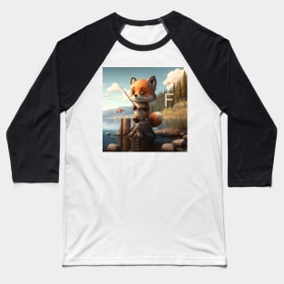 Letter F for Fishing Fox from AdventuresOfSela Baseball T-Shirt